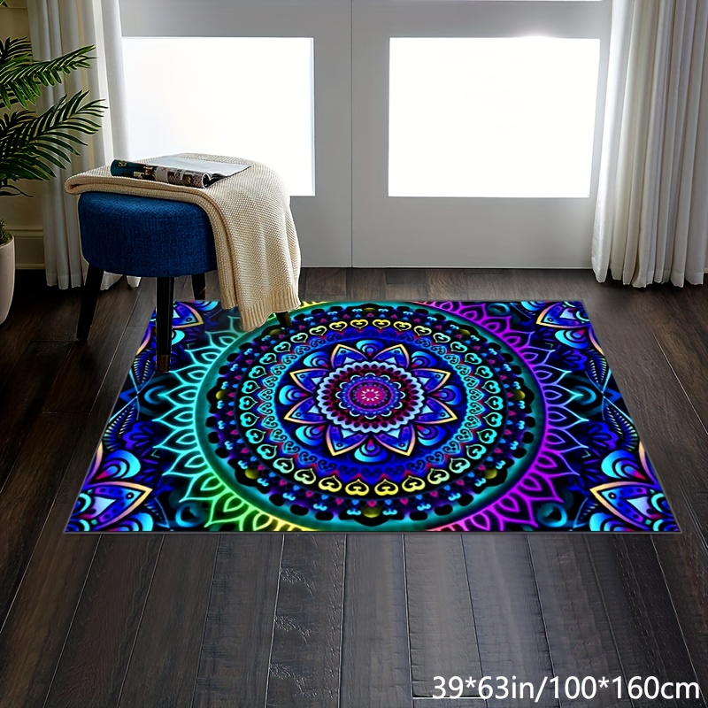 Seven Chakra Area Rugs Anti slip Mandala Floor Mat Washable - Temu