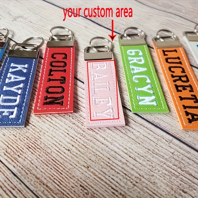 Personalized Name Initial Keychain - 2 inch Orange / Silver / Gold