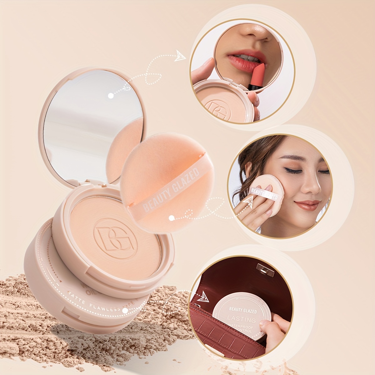 Beauty Glazed Loose Powder Non Smudge Breathable And Oil Control,  Refreshing And Durable, Waterproof And Sweat Proof Makeup Setting Powder -  Temu United Arab Emirates
