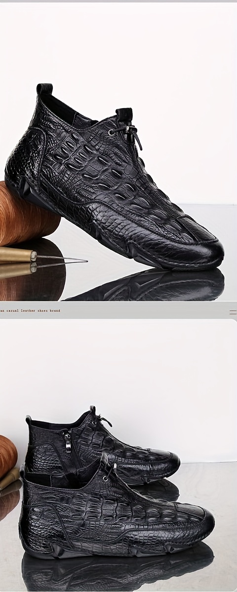 OLYMPIC crocodile leather sneakers