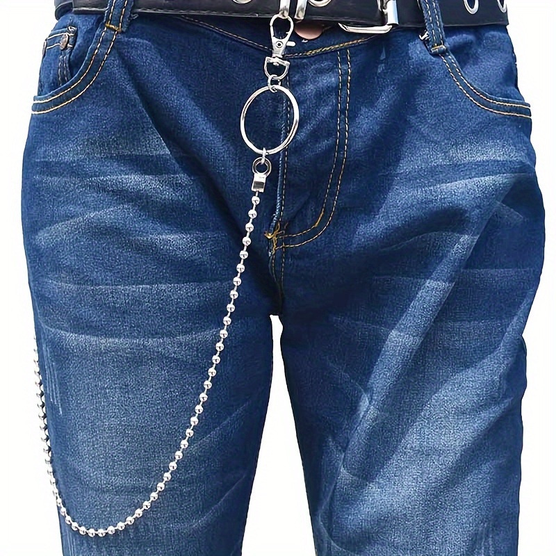 1pc Star Double Layer Waist Chain, Men's Decorative Pant Chain, Jeans  Trouser Chains, Hip Hop Rock Chain, Punk Retro Belt Chain