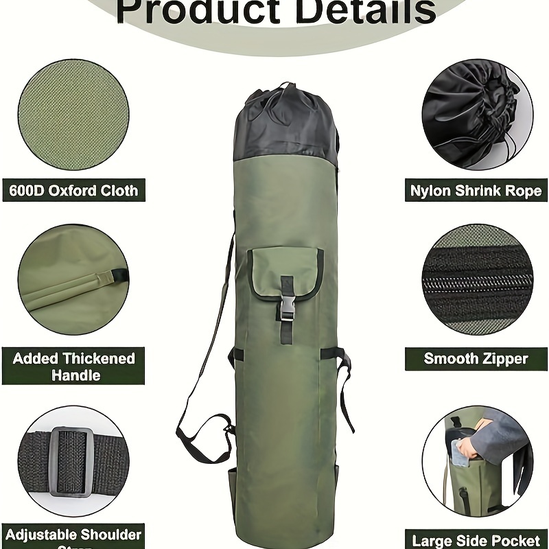 Durable 420D Oxford Cloth Fishing Bags, Army Green, 100cm/150cm,  Multi-purpose Rod Case 