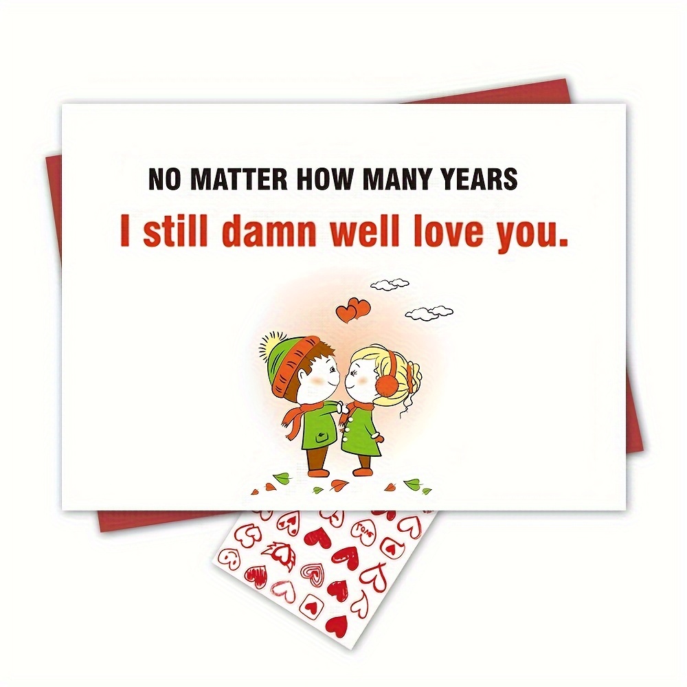 1 Year Anniversary Card For Him Her Funny Gifts One Year - Temu