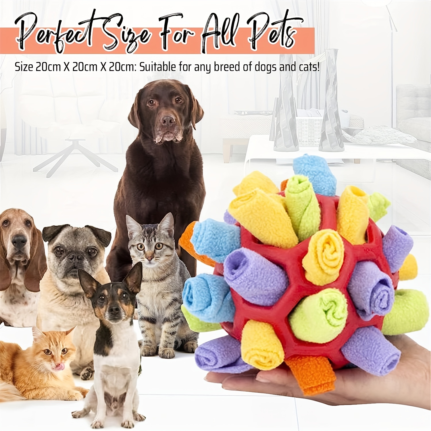 Interactive Dog Toys Snuffle Ball for Dogs，Encourage Natural Foraging