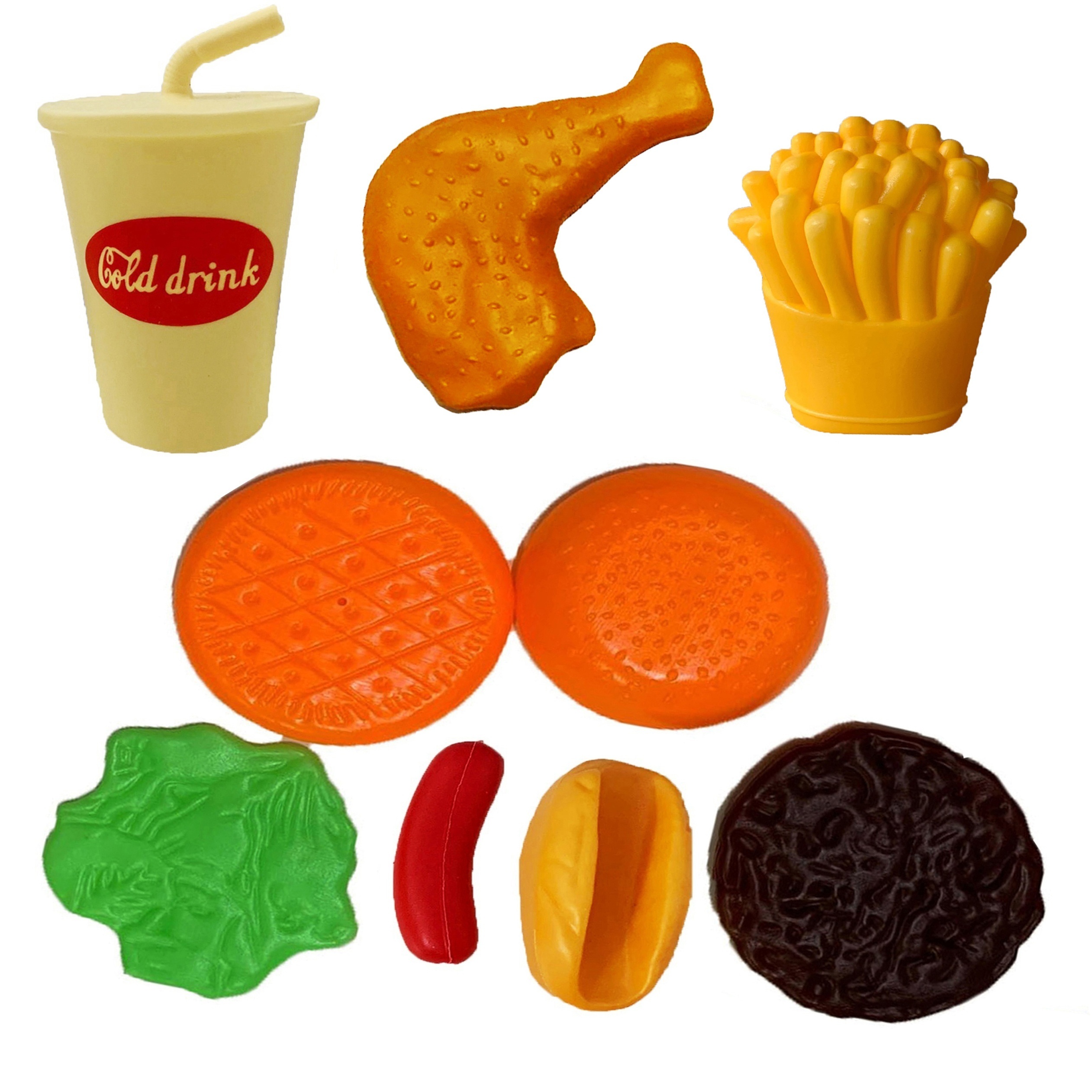 Burger Hot Dog,pizza And Cake Pretend Toy Play Food Set,kids Pretend  Kitchen Playset,simulated Tableware Plastic Knife,fork,dinner Plate Toy, children's Birthdays,halloween,thanksgiving,christmas Gifts - Temu Belgium