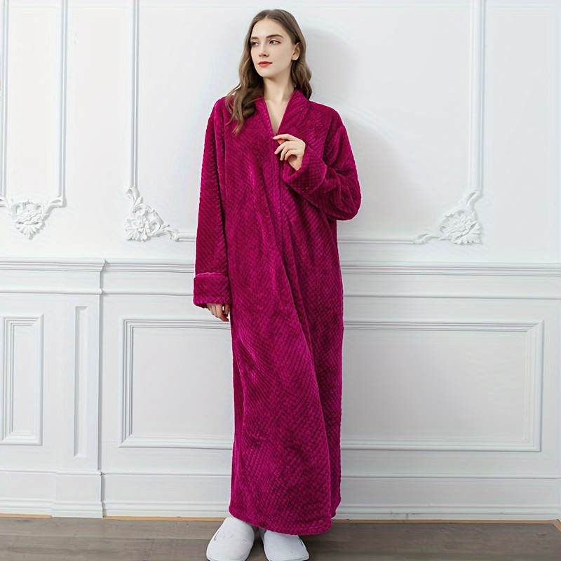 Fleece Sleepwear Nightgown, Velvet Sleepwear Nightgown