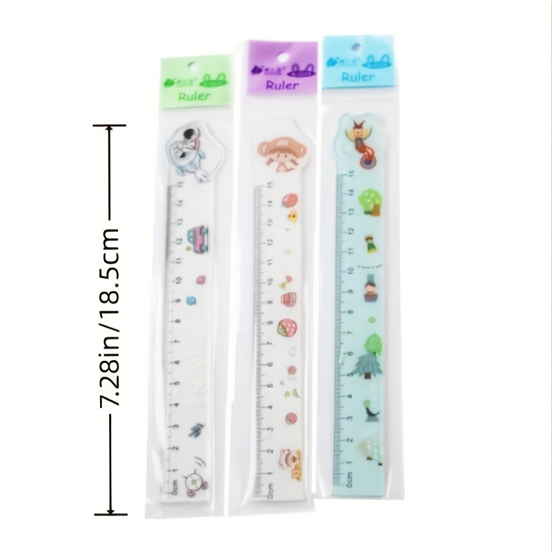 Color Transparent Ruler Plastic Rulers - Ruler 12 Inch, Kids Ruler for  School, R