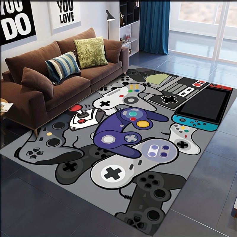 1 Alfombra Gamepad Alfombra Jugador 3d Sala Juegos Sala - Temu