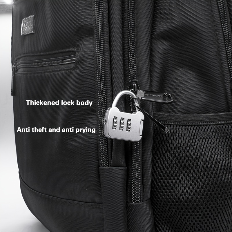 3 Dial Digit Bags Baggage Padlock Combination Safe Code Password Locks  Bookbag Anti-theft Backpack Zipper Padlock Luggage Lock - AliExpress
