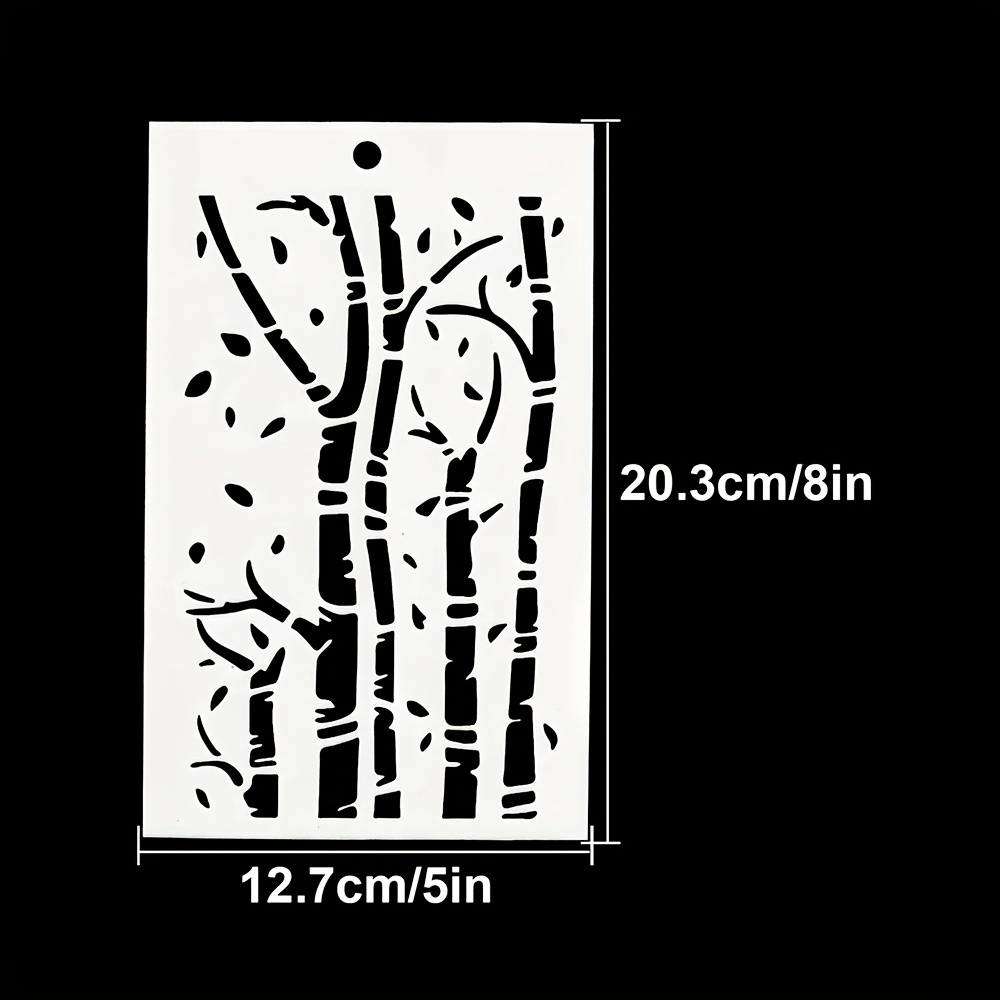 1pc Forest Background Stencils Graffiti Stencils DIY Art Stencils For  Painting On Wood, Canvas, Paper, Fabric, Floor, Wall, 7.99inchX5.0inch