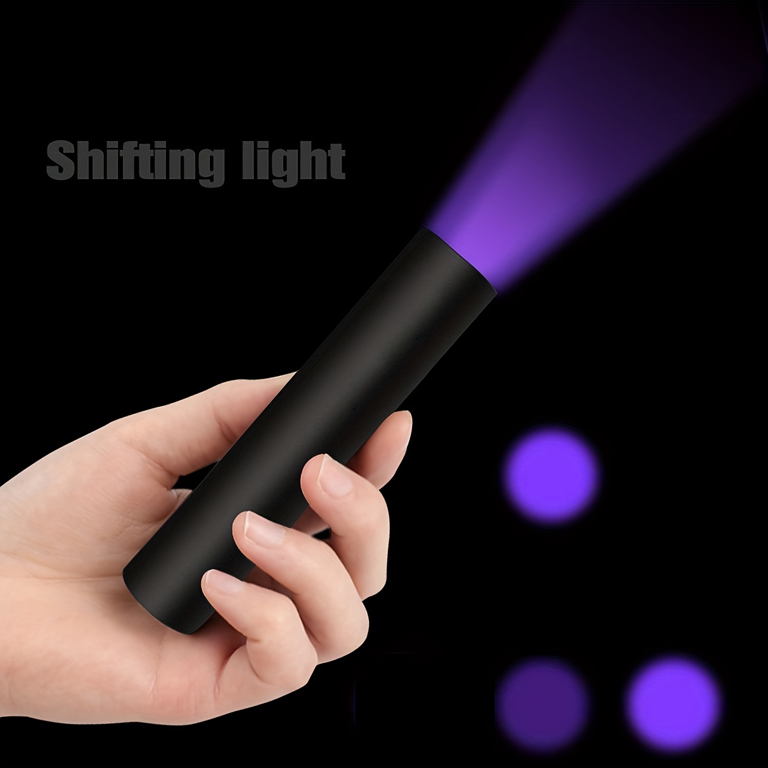 1pc UV Flashlight, 395nm USB Rechargeable Mini LED UV Black Light,  Flashlight Scalable Black Light Detector, For Pet Urine, Stains, Amber,  Cured Epoxy