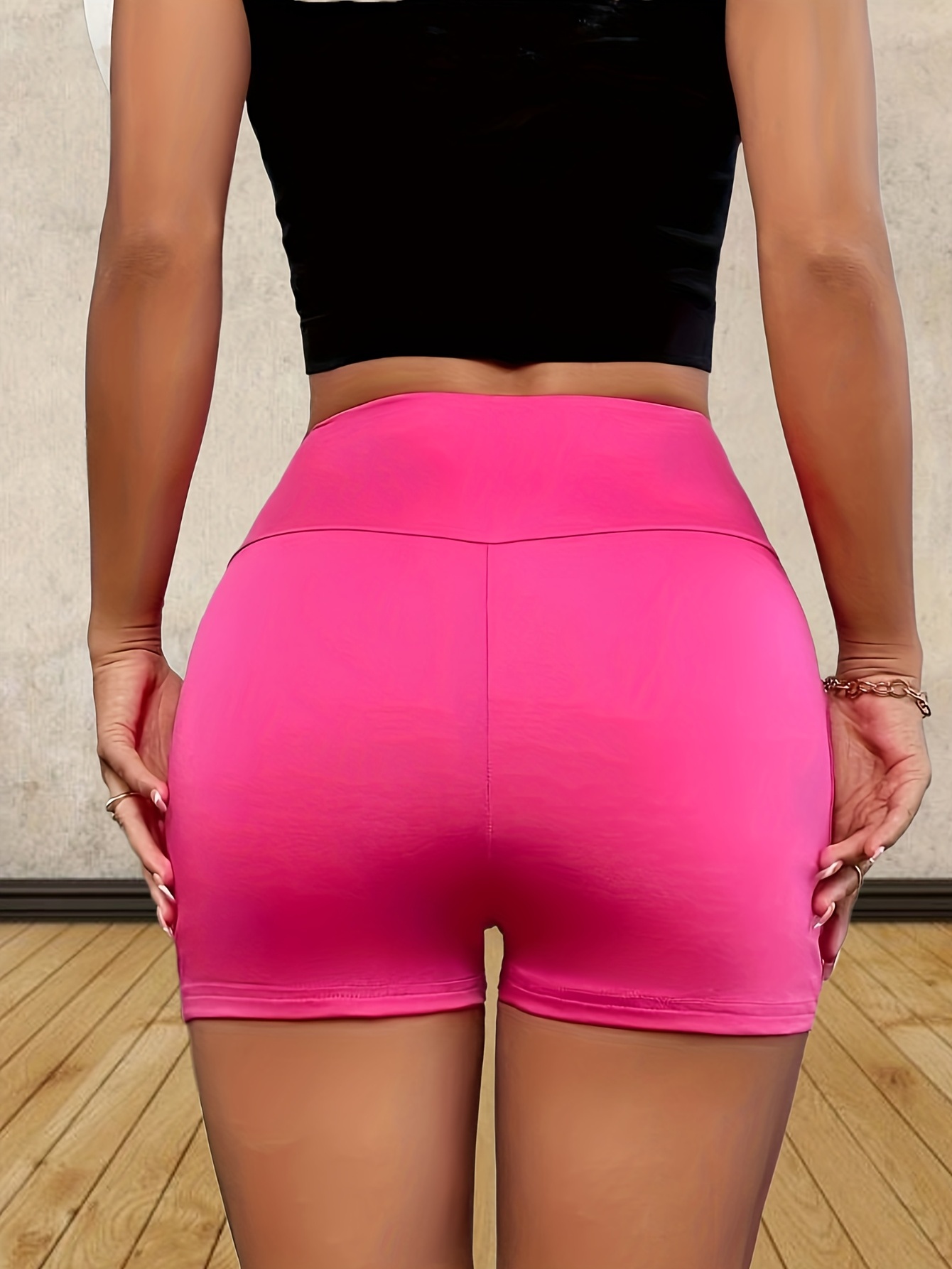 High Waist Sexy Shorts Pink, Pink Booty Shorts Womens