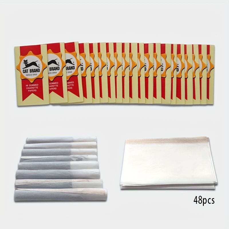 10 Packs Of 48pcs Cigarette Rolling Papers - Ultra Thin & Slow Burning
