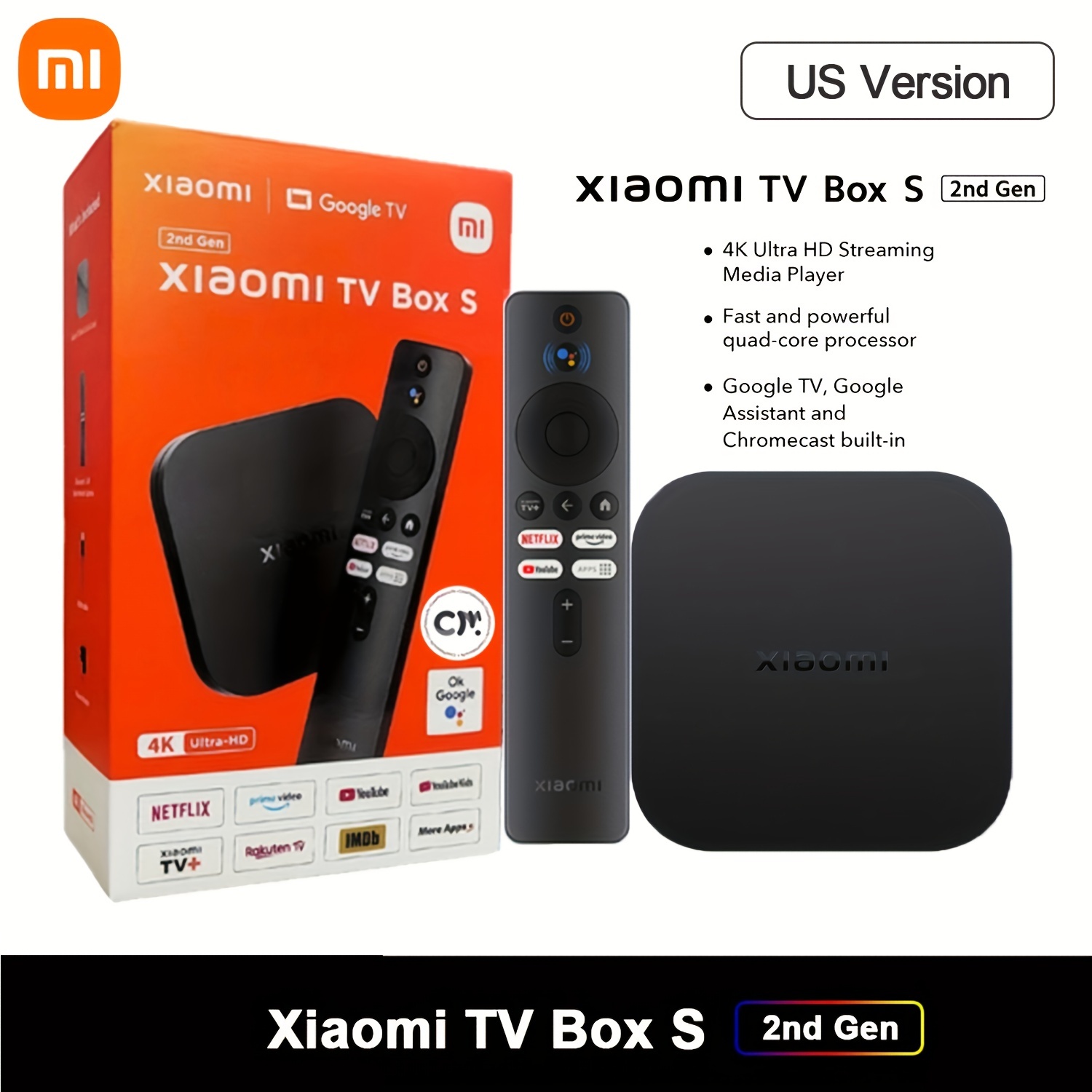 Xiaomi Tv Box S 2nd Gen 4k Ultra Hd Streaming Media Player - Temu