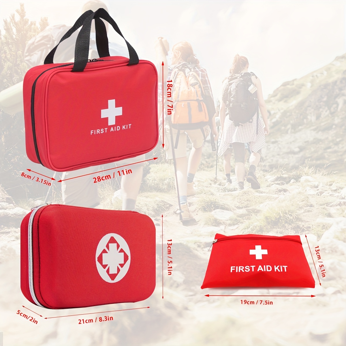 Trousse de Premiers secours Mini Set de premiers soins Rouge - Kit de premiers  soins 