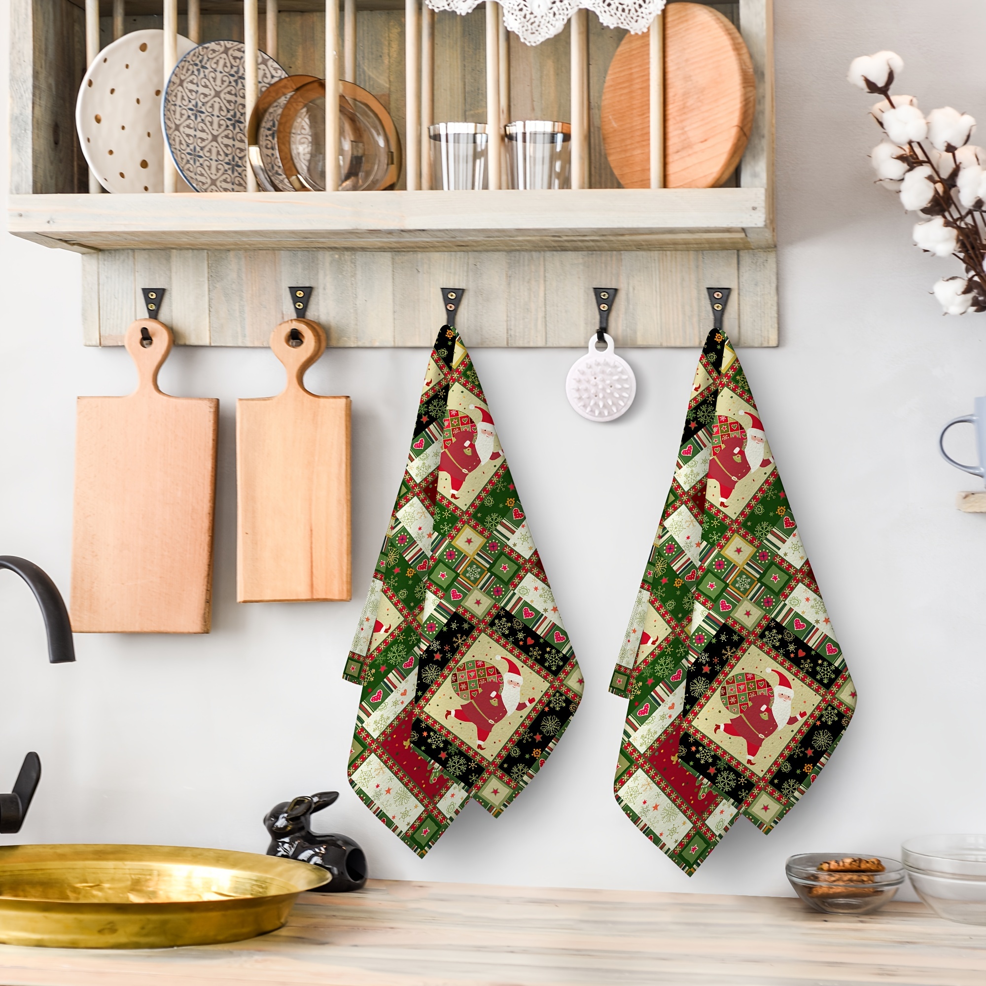 Christmas Bathroom Towels Decorative Set Hand Towel With Hanging