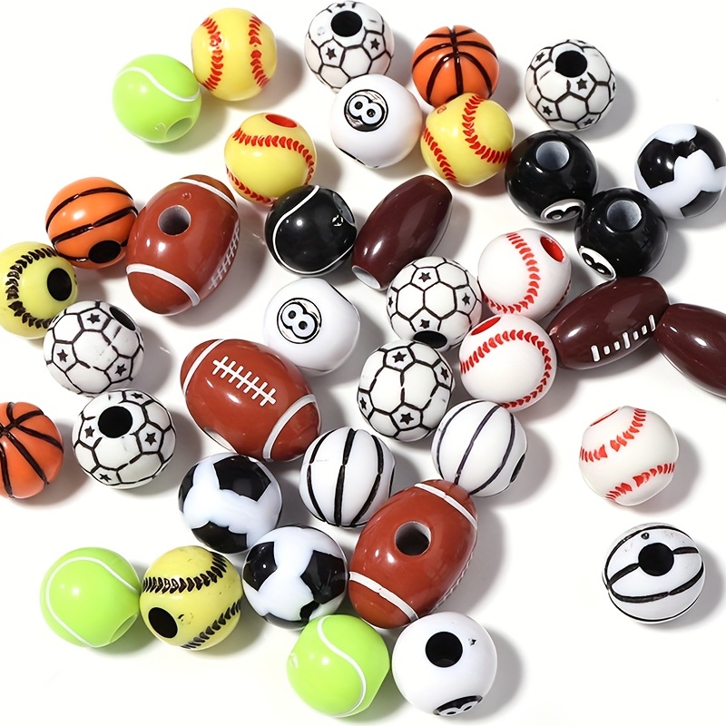 Sport Basketball Football Rugby Tennis Volleyball Beads - Temu
