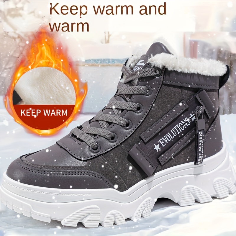 Black Winter Shoes - Temu
