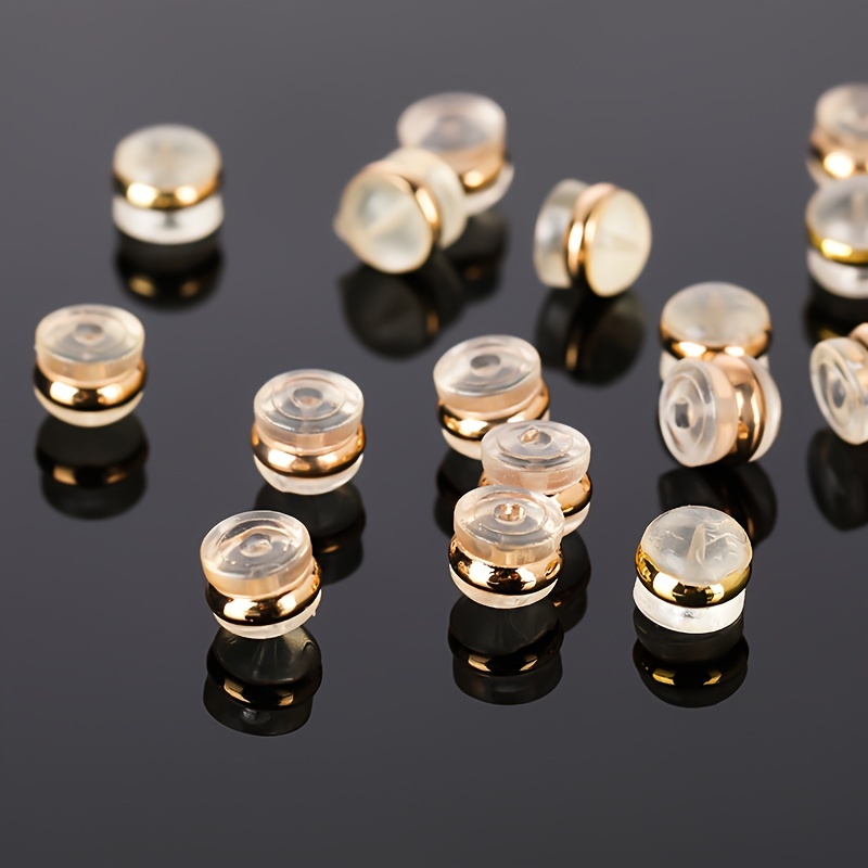 10/20/50pcs Earring Backs, Silicone Earring Backs For Studs/Droopy Ears,Locking Secure Earring Backs For Heavy Earring,No-Irritate Hypoallergenice Soft Clear Earring Backs