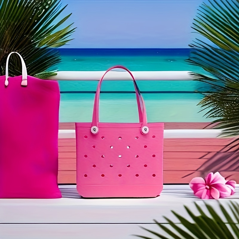 Rubber Eva Summer Beach Tote, Large Capacity Waterproof Handbag