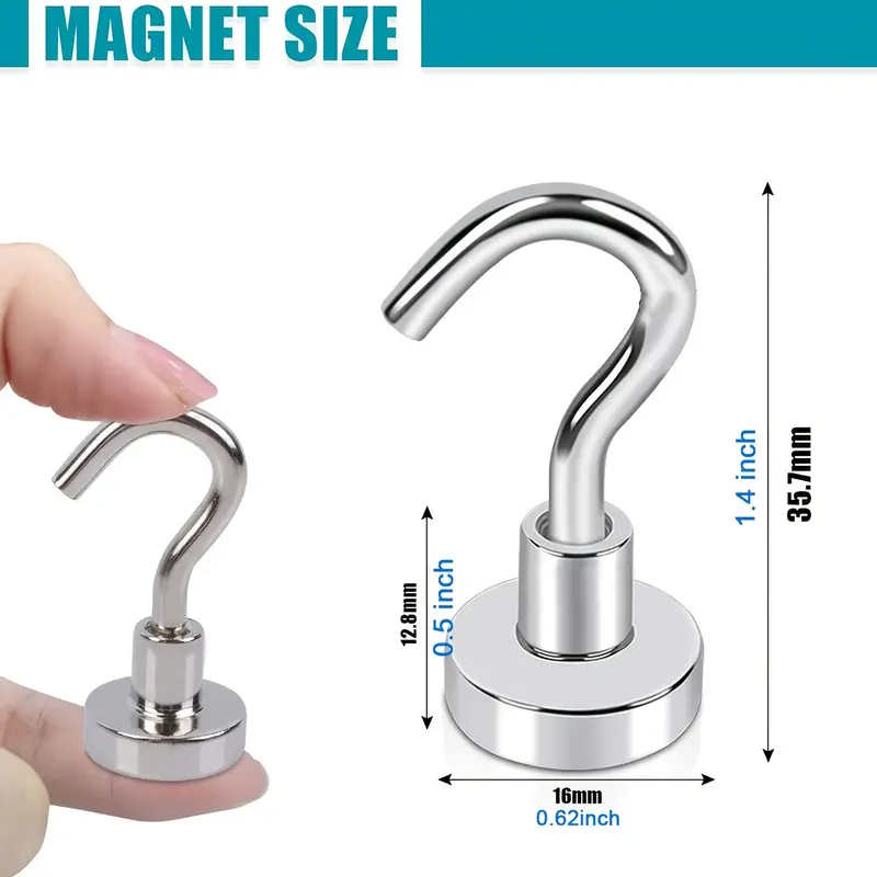 Magnetic Hooks Heavy Duty 25lbs Strong Neodymium Magnets - Temu