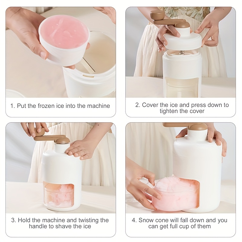 Ice Crusher - Smoothie Blenders with Bowl,Manual Ice Crusher for Iced  Cocktails and Drinks, Plastic Ice Crusher