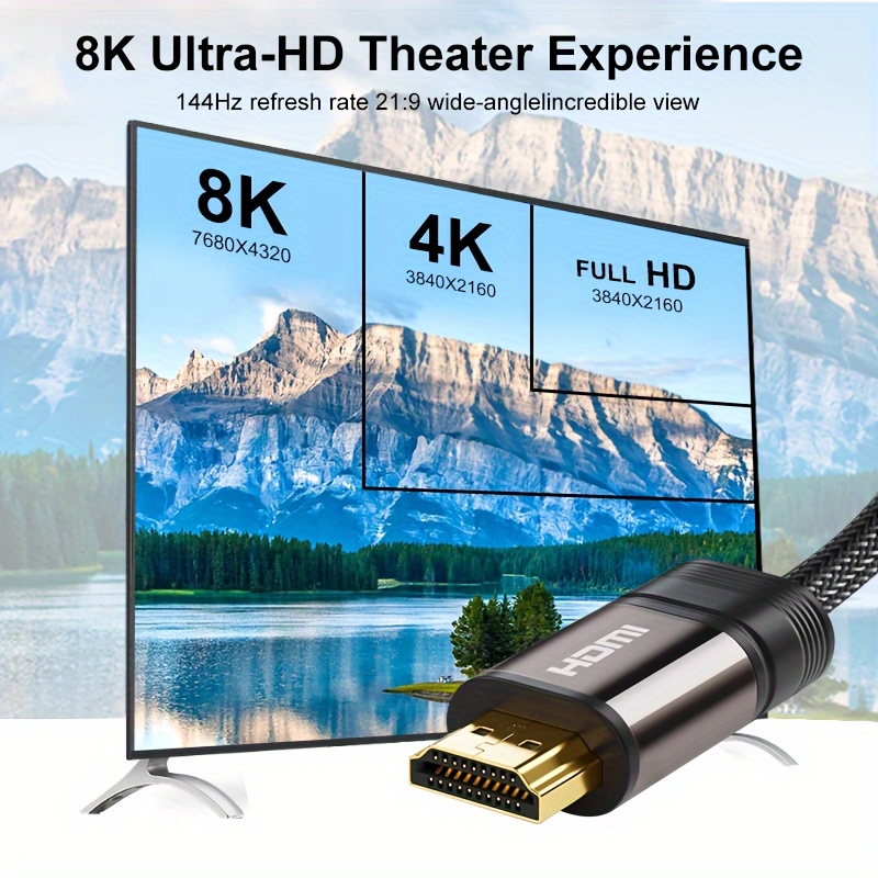 HDMI 2.1 Cable 2m 8K60Hz eARC HDCP HDMI Cord 4K120Hz 3m 5m for PS4/5 Xbox  Series X Laptop Projector Monitor