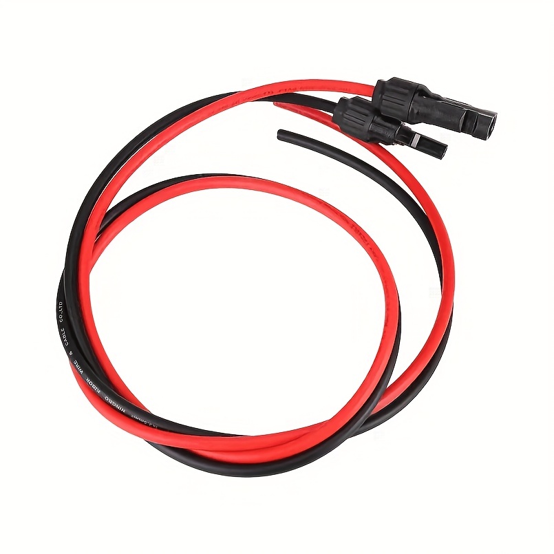 iGreely Câble d'extension de panneau solaire 6 mm²/10 AWG avec connecteur  femelle et mâle de panneau solaire étanche de 3 m (rouge + 3 m noir) :  : Commerce, Industrie et Science