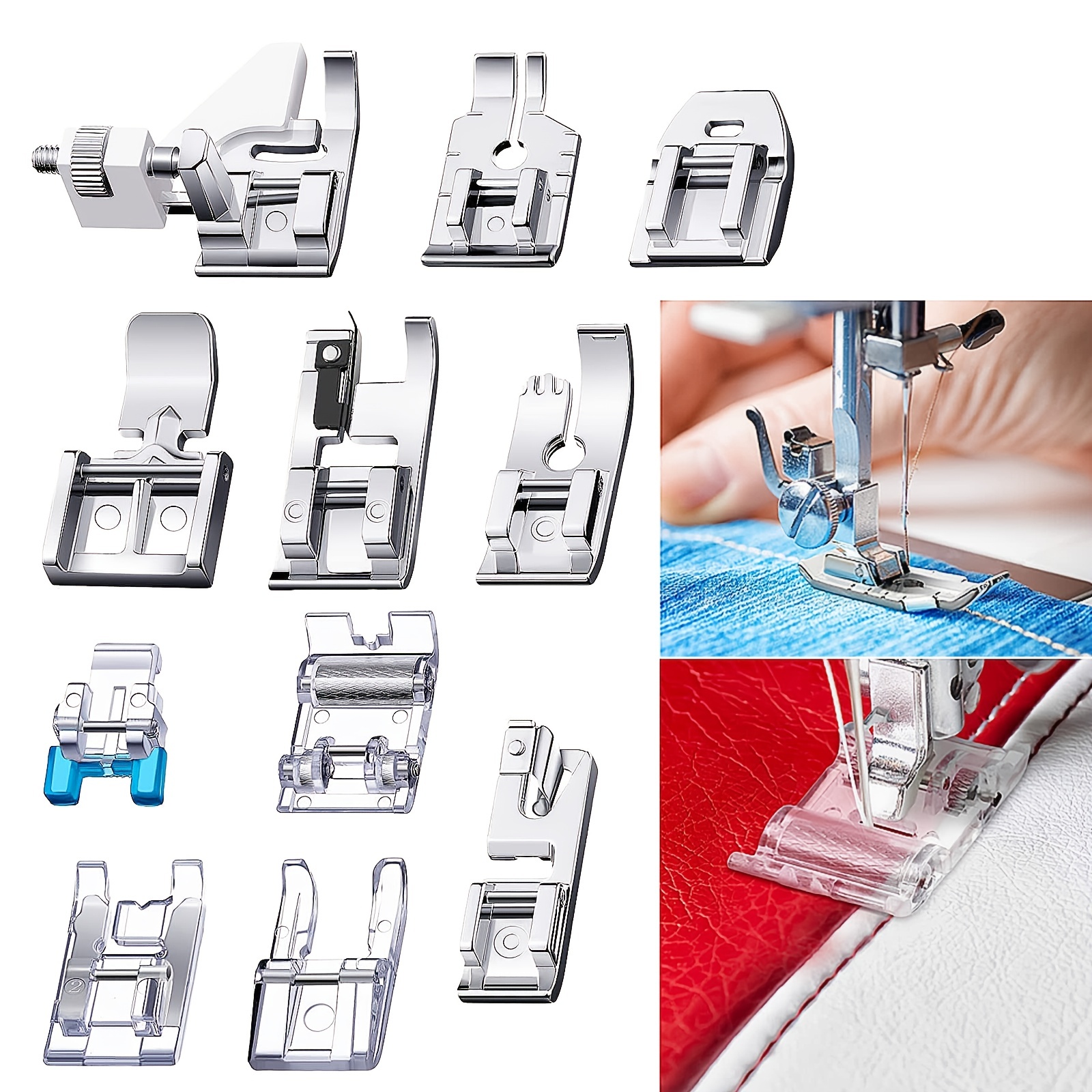 Guía de costura magnética para máquina de coser - Juego de pies de cáñamo  máquina de coser industrial Máquina de coser Hemmer Guía de acolchado