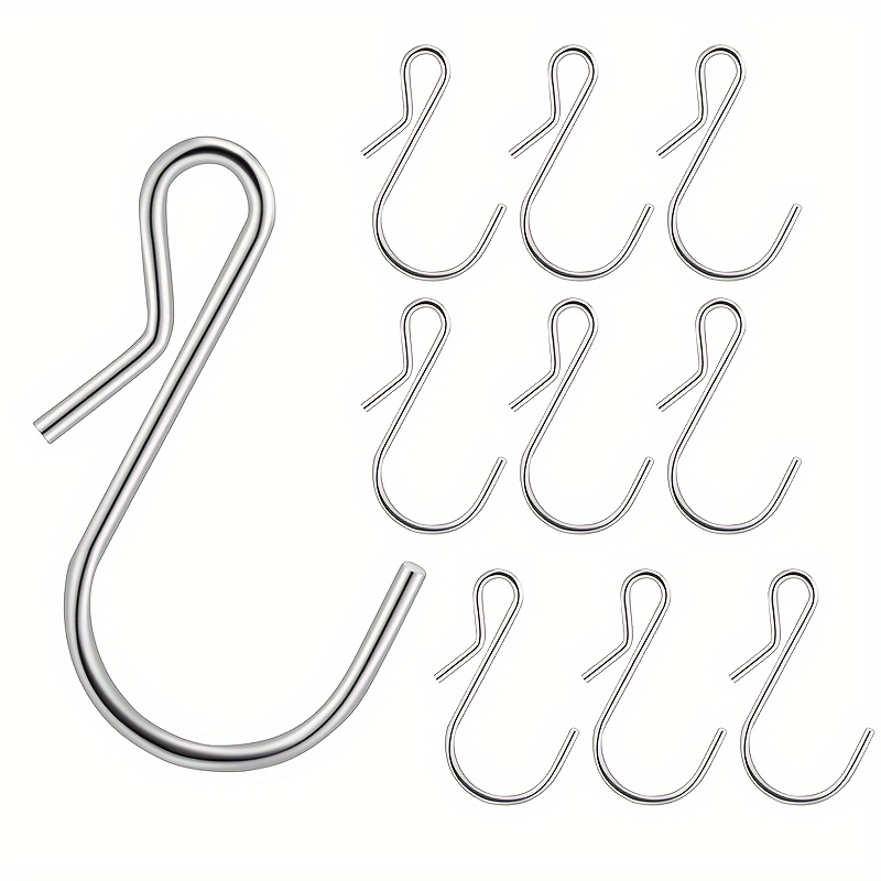 Image of 10/20/40pcs Hooks, S Hooks, Suitable For Diy Crafts, Hanging Ornaments, String Lights, Plants, Kitchenware, Coats, Keychains, Tags, Fishing Lures, Nets, Etc