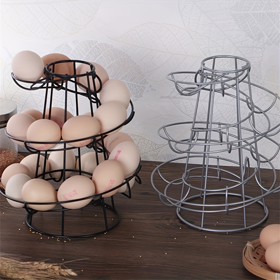Spiral / Chicken Shaped Egg Dispenser Rack Metal Storage - Temu