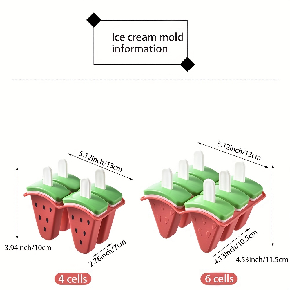 Popsicle Mold, Creative Popsicle Mold, 4-cavity Silicone Popsicle Mold, Ice  Cream Mold, Frozen Ice Cube Box, Household Popsicle Mold, Safety Jelly Mold,  Kitchen Stuff, Kitchen Accessaries, Chrismas Halloween Party Supplies - Temu
