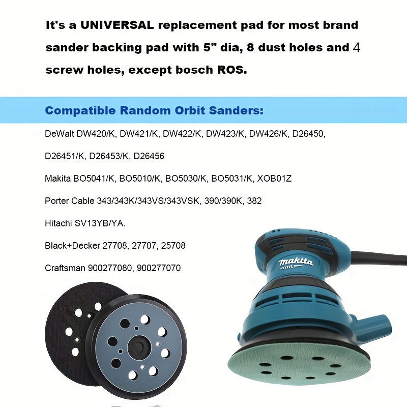 8-hole Hook And Loop Replacement Grinding Pad Suitable For Dw420/k,  Dw421/k, Dw422/k And Other Models Sander - Temu