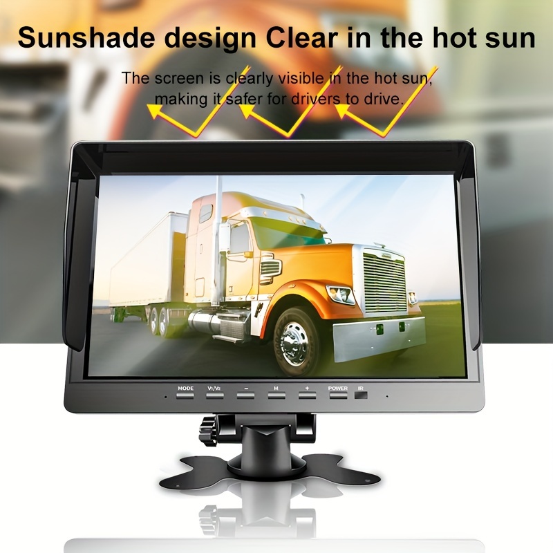 9 Quad Monitor Dash Cam DVR 4CH AHD Camera For Semi Truck Bus Caravan  Trailer