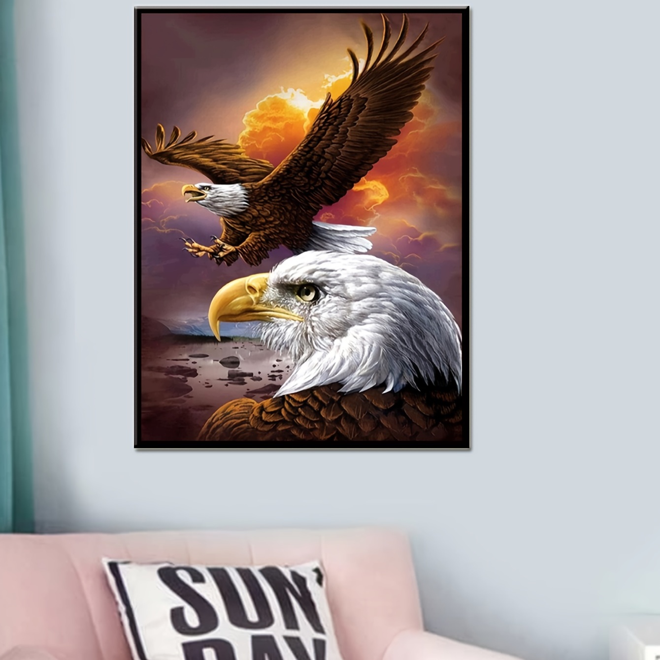 Animal Series Eagle Pattern Rhinestone Diamond Painting - Temu