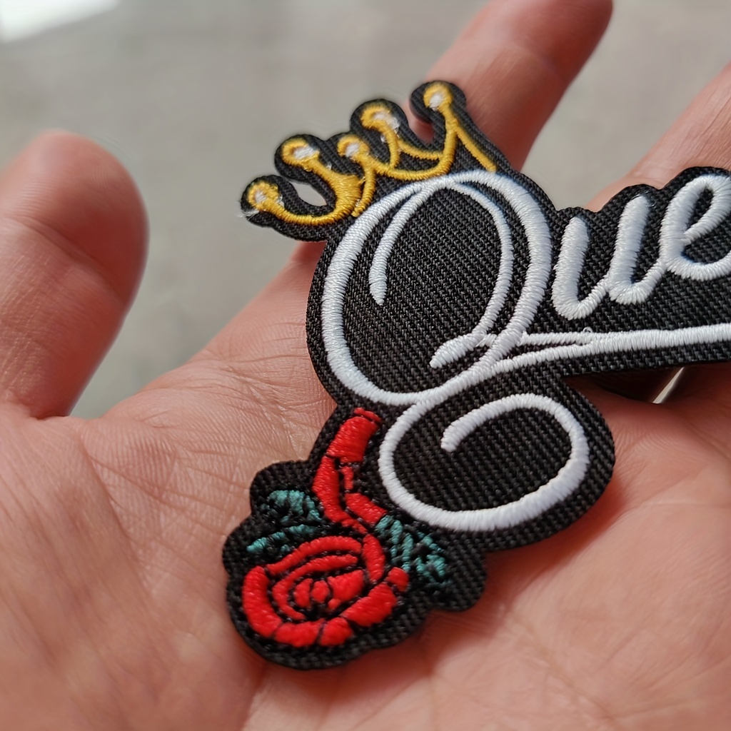 Queen Patches For Backpacks, Embroidered Fabric Patch For Hats, Iron On For  Clothing - Temu