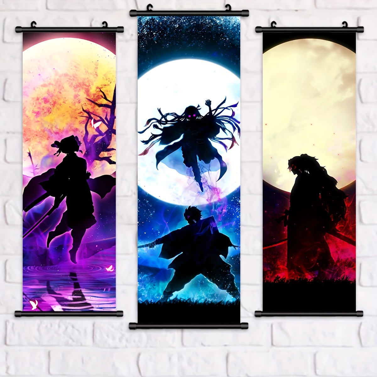 Demon Slayer Hanging Scroll Painting Printed Anime Cartoon Home Decor Wall  Poster Art Living Room Modern Decoration Gift