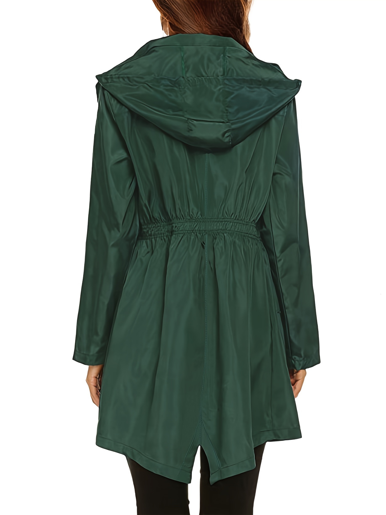 Belted raincoat best sale with hood