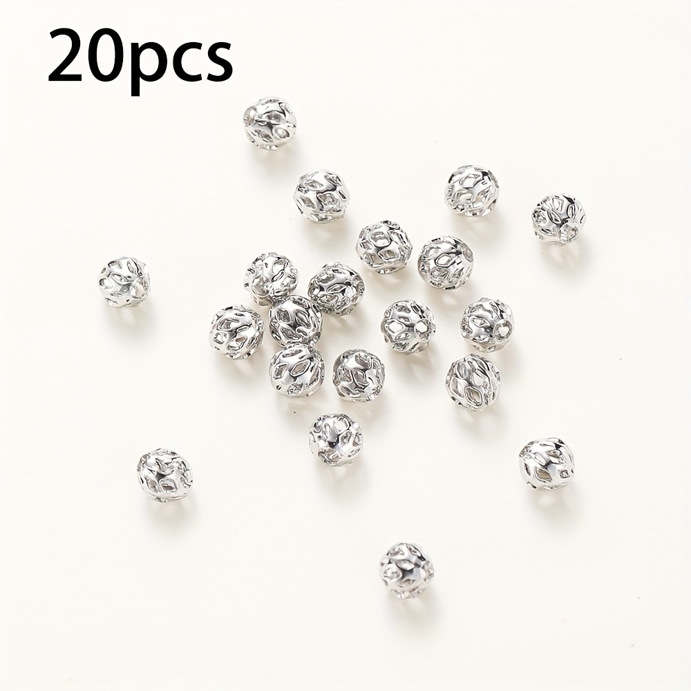 Hollow Out Balls For Making Bracelet Necklace Loose Beads - Temu