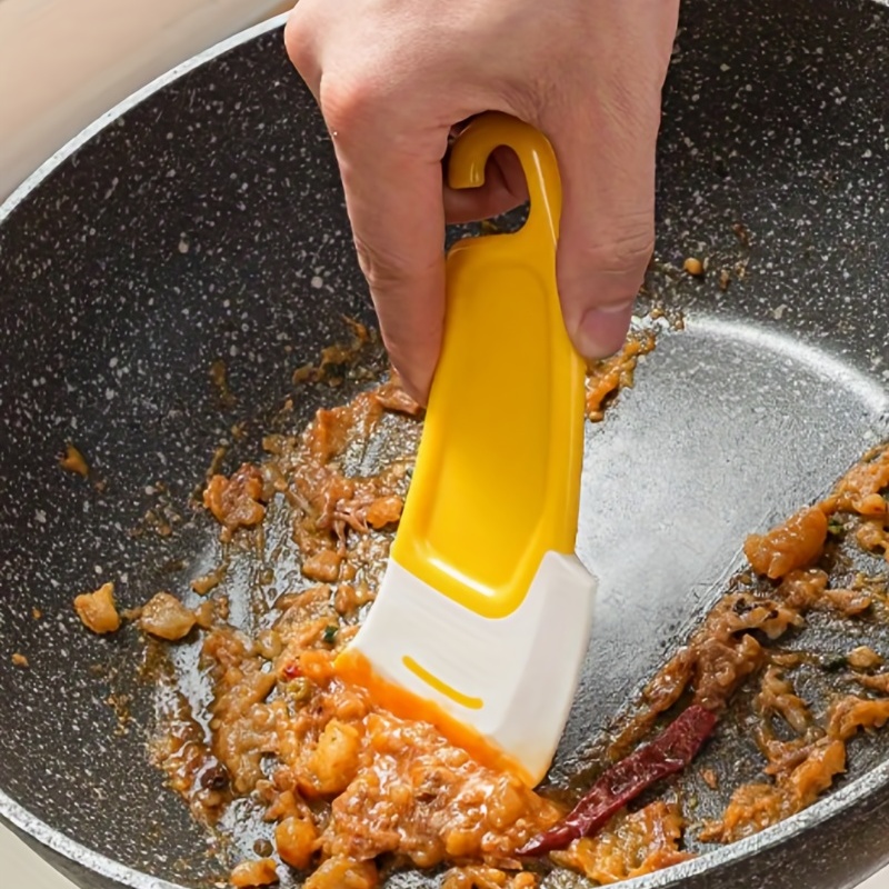 Non stick Silicone Pan Scraper Dish Cleaning Spatula For - Temu