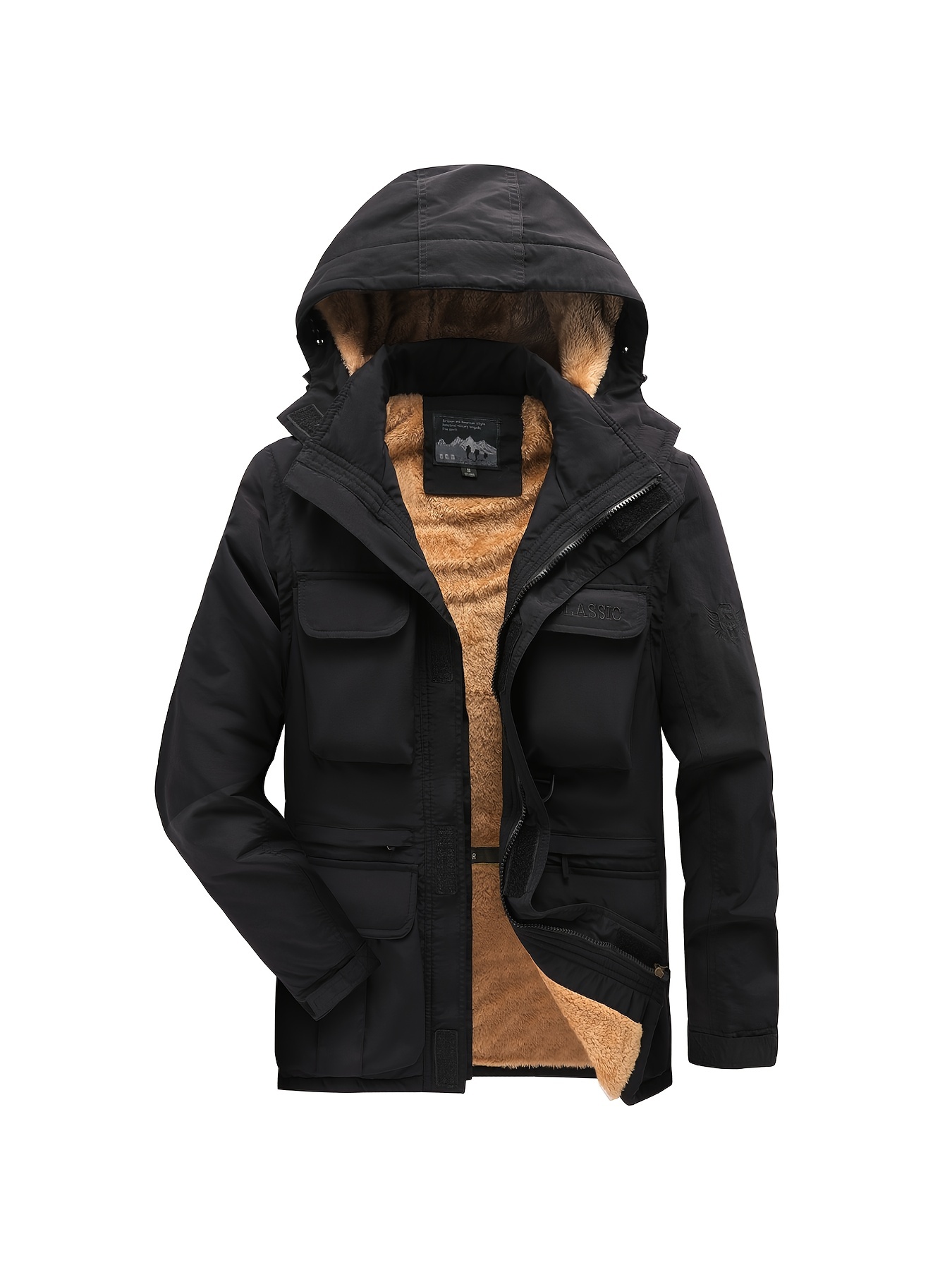 Fleece Jacket Men Tactical Fleece Jacket Military Jacket Fuzzy Jacket  Windproof Jacket Winter Jacket for Men Winter Coats for Men Black :  : Clothing & Accessories