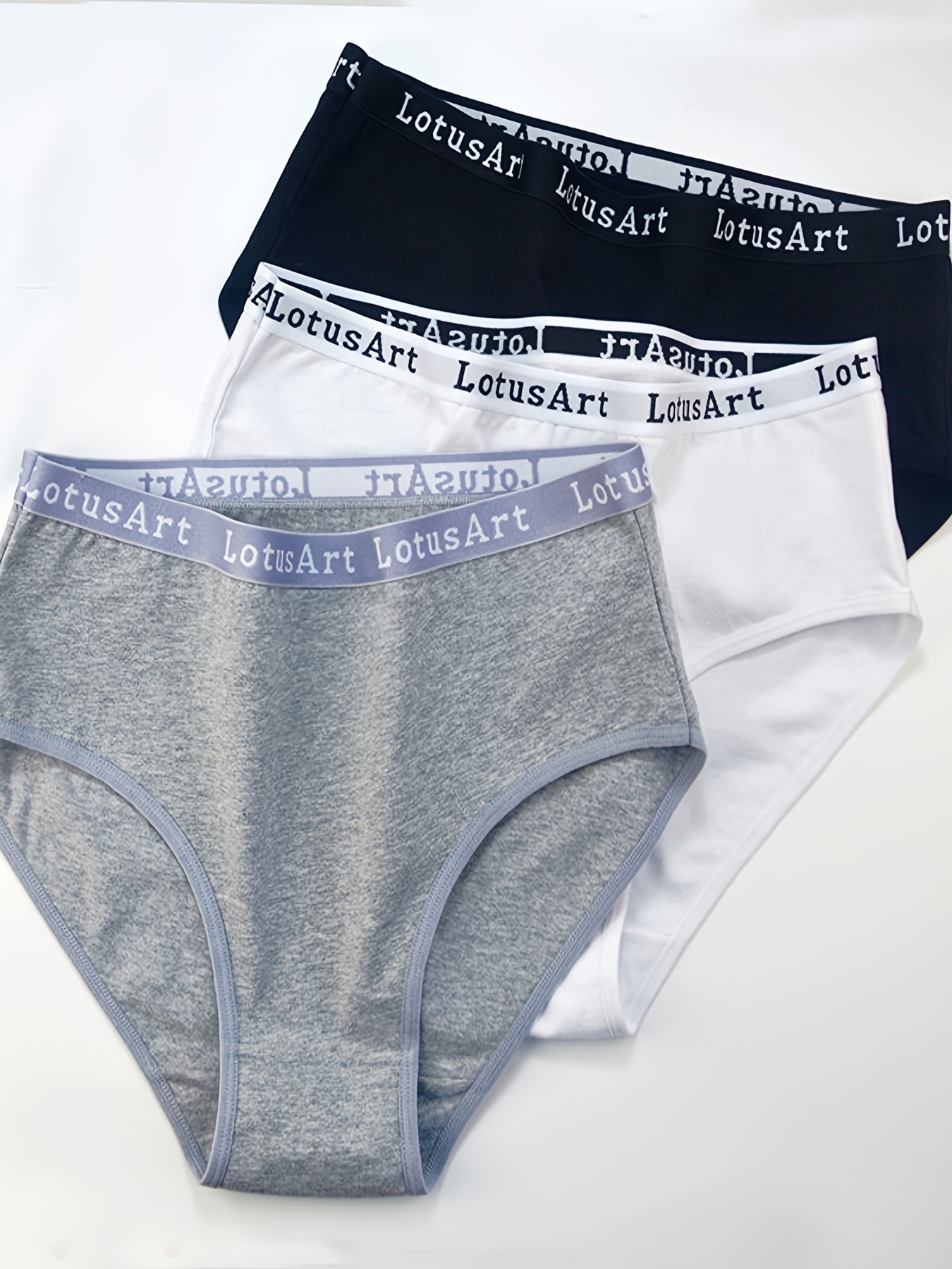 6 Pcs Simple Solid Thongs, Comfy & Breathable Low Waist Elastic Thong  Panties, Women's Lingerie & Underwear