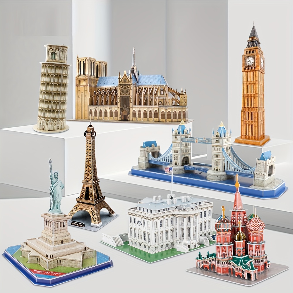 Word Famous Building Paris Eiffel Tower 3D Jigsaw Puzzle DIY Model