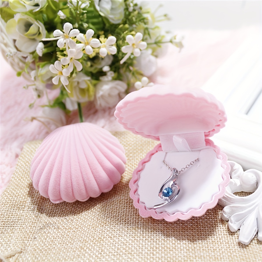 Pink Earring Storage Box, Universal Jewelry Shell Box
