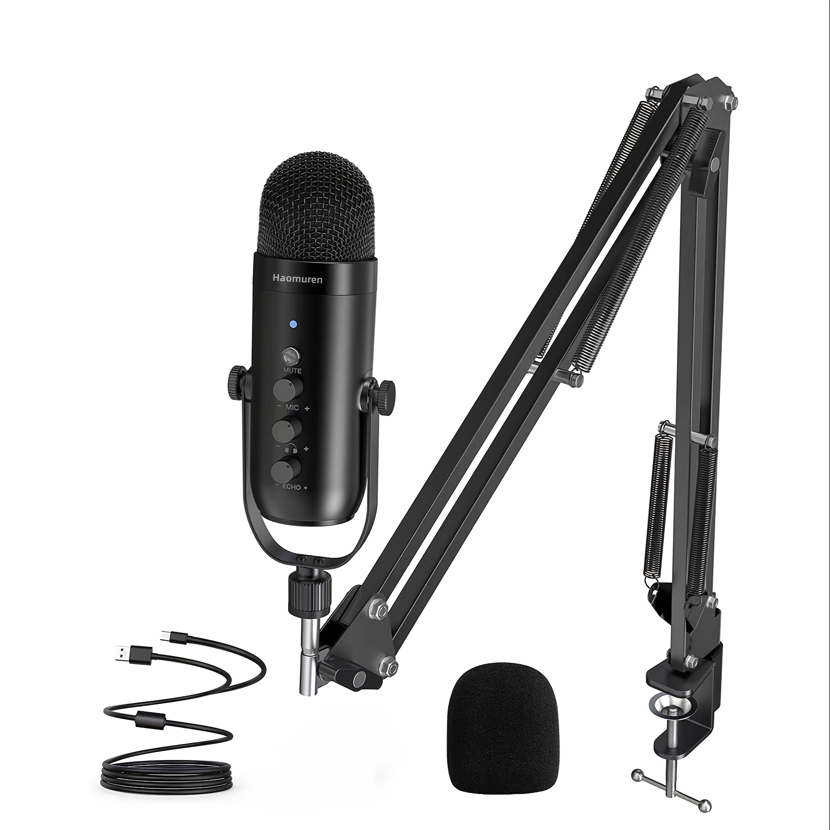 ZealSound Gaming Microphone Kit,Podcast Condenser USB Mic with