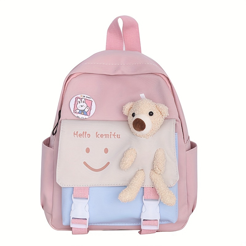 Kawii Large Capacity Backpack With Bear Primary School Students Schoolbag