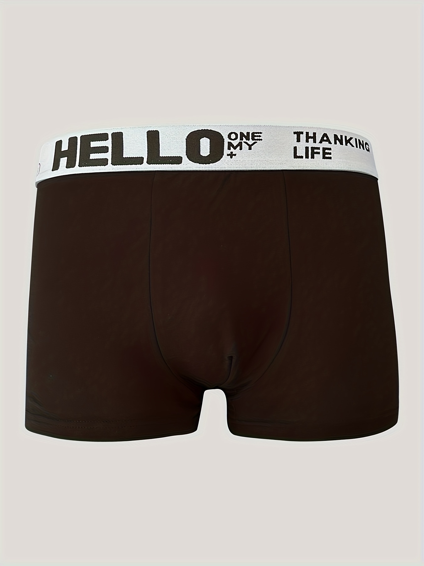 hello' Print Men's Cotton Boxers Briefs Underwear - Temu
