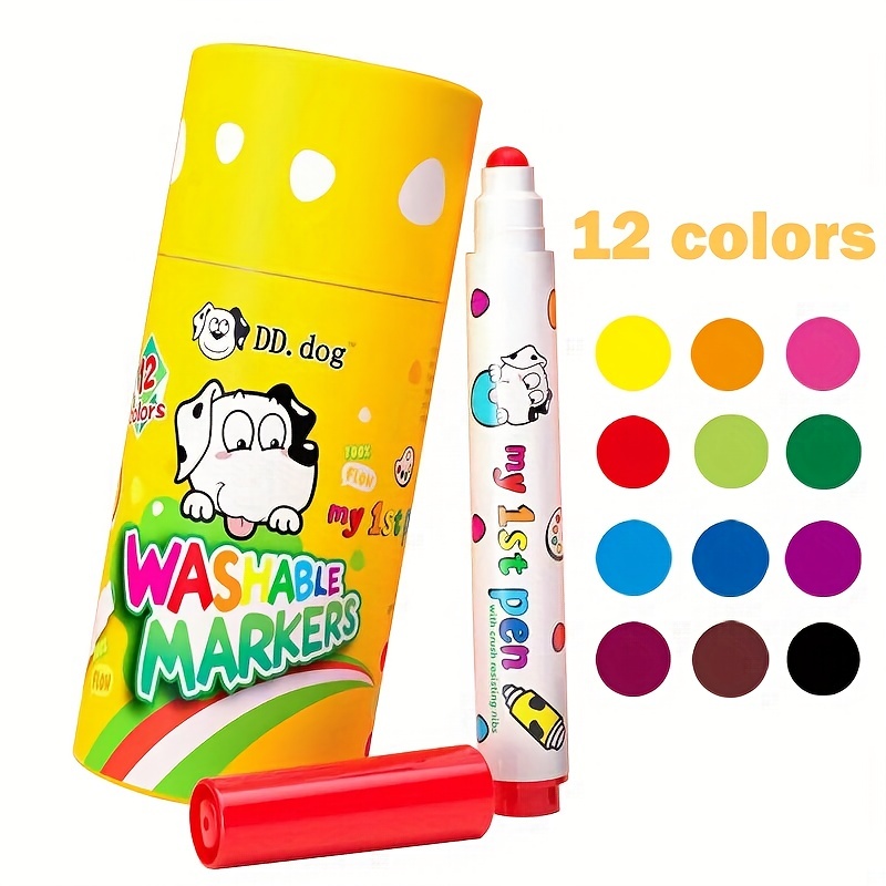 12 Colors Dot Markers Washable Dot Markers Non toxic - Temu