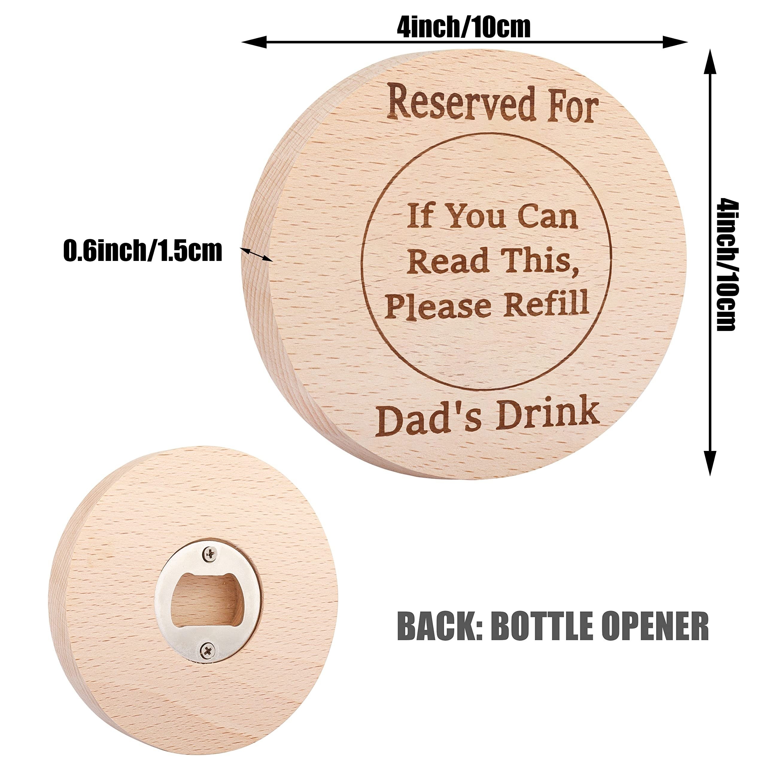 Bottle Opener for Dad, Personalised Daddy Gift, Wooden Beer Bottle Opener,  Optional Gift Box, Dad's Birthday, Fathers Day Gift 