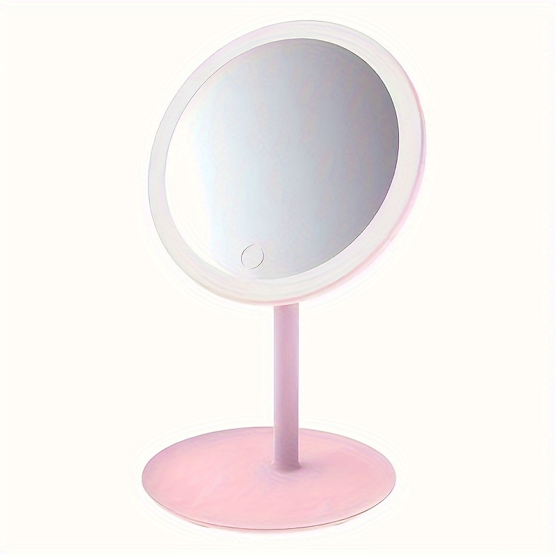 TANSHINE Specchio da viaggio con luci a LED, specchio portatile illuminato,  per cosmetici, specchio da viaggio, con tre colori, colore rose :  : Casa e cucina